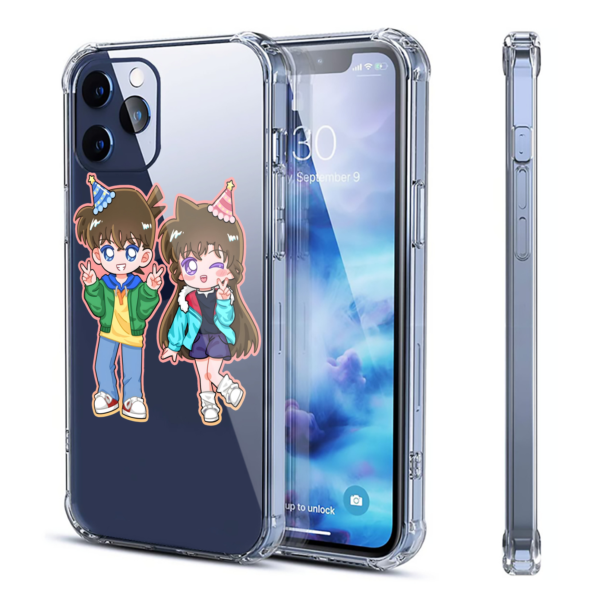 （画像用） 名探偵コナン 毛利 蘭 もうり らん、モーリ ラン Detective Conan Rachel Moore 【iPhone 12シリーズ対応】透明スマホケース（クリアソフトケース）